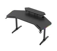 Muvip mesa gaming pro1500 xl fibra carbono - luz rgb sound