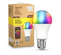 muvit Bombilla inteligente WiFi, bombilla LED E27 multicolor 2700K-6500K, regulable 8.5 W 806 lm, funciona con Alexa, control por voz, ahorro de energía