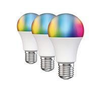 Muvit io pack 3 bombillas inteligentes a60 e27/9w/806lm rgb+blancos d6
