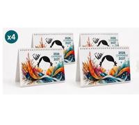 MUXOTE - Calendario de Sobremesa, Mesa y Escritorio 2026 2027, 18 Meses Julio 2026-Diciembre 2027, A5 Apaisado, Curso Escolar, Frases Bonitas, Regalo con 15 Tarjetas Emocionales Dobles por Unidad (4)