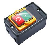 mxuteuk Interruptor de botón a prueba de agua On/Off parada de arranque autobloqueo equipo mecánico estación de Control 10A AC 220V/380V KAO-10KH