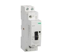MXXDMOPD Contactor de CA CT1 Control Manual Modular, 2P, 25 A, 2 NO, 220 V/230 V, 50/60 Hz, for Uso doméstico, con riel guía 35 mm