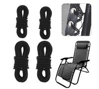 MxyVrix 4 Piezas de Cuerdas Elásticas de Repuesto Universales para Sillas Reclinables, Tumbonas, Sillas Plegables y Sillones de Gravedad Cero, Fácil Instalación, Material Duradero y Resistente