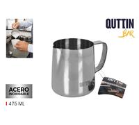 My Bar - Lechera de acero inoxidable 475 ml, para bar, dimensiones: 8.6 cm (ancho) x 9.5 cm (alto) x 12 cm (largo), 2.3 kg (12 Unidades)