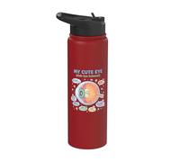 My Cute Eye Anatomy Oftalmics Ciencia de la visión humana Stainless Steel Insulated Water Bottle