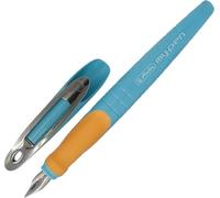 my.pen - Pluma estilográfica escolar (plumín en L), color turquesa y naranja