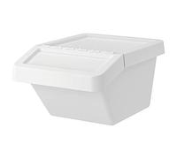 My Stylo Collection Cubo de basura con tapa, blanco, 37 L, tamaño montado: ancho: 41 cm, profundidad: 55 cm, altura: 28 cm, capacidad: 37 L