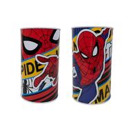 My sweety pop - Hucha de metal Spiderman rojo y azul - Escuela - Almacenamiento de piezas - 17,5 cm - Idea de regalo