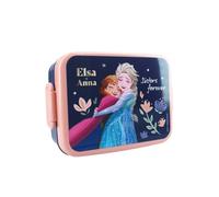 My sweety pop La Reine des Neiges Lunch Box - Caja de almuerzo para niños, guardería, guardería, escuela, vacaciones, comida - 16 cm - Idea de regalo (La Reina de las Nieves, azul/melocotón)