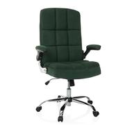 MyBuero Sillón de dirección tapizado en Pana Relax WD 100 Sillón Giratorio Regulable en Altura con reposabrazos abatibles, Verde