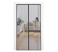 MYCARBON Mosquitera para Puerta 110x230cm Protección Contra Insectos | Mosquitera Magnetica Cierre Automático, Cortina Puerta Exterior para Dormitorio Balcón, Negro