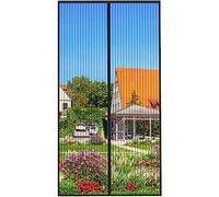 MYCARBON Mosquitera Puerta Magnetica 100x220cm Cristal y Cortina Antimosca | Cortina Puerta Cierre Magnético, Malla Ultrafina, Instalación Sin Taladrar, con Cinta Adhesiva, Negro