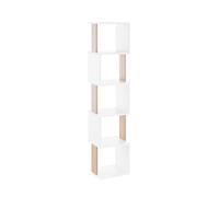 MyosHome - Estanteria libreria Moderna, Estanteria Libros para Almacenamiento y decoración, Estanteria Salon y estanteria Estrecha y Alta, Color Blanco Roble Sonoma de 30 x 35 x 161 cm. Rastus