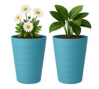Mypicompany. Maceteros Decorativos Interior y Maceteros Grandes Exterior - 2X Macetas Grandes (35 cm de Alta) Macetas Plastico con Drenaje - Tiestos para Plantas, Jardín, Terraza y Balcón. Macetas a e