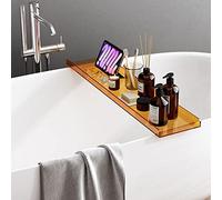 MYUYEE Bandeja De Acrílico De Lujo para Bañera - Estante Y Nizer De Baño Moderno - Mesa De Baño Elegante para Relajación Y Experiencia De SPA(Naranja - 80 Cm (31 1/2 Pulgadas))