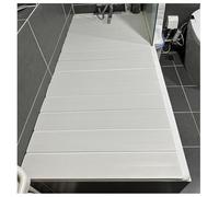 MYUYEE Bandeja Plegable para Bañera, Estante Ajustable para Bañera, Cubierta Aislante De PVC, Panel Antipolvo, Bañera De SPA Nizer, Relajación Y Soluciones De(Blanco-75X138X0,6Cm)