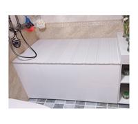 MYUYEE Cubierta Antipolvo para Bañera, Bandeja Aislante Plegable para Bañeras De Tamaño Estándar, Estante De Baño Versátil, Impermeable Y Fácil De Limpiar, (Blanco - 75X165X1,2Cm)