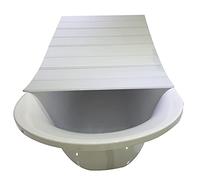 MYUYEE Funda Aislante para Bañera, Estante para Bañera, Placa Antipolvo para Baño, Tapa De Bañera, Soporte Plegable De PVC para Bañera para Conservación del Calor, Colocaci(118X80X1,1 Cm)
