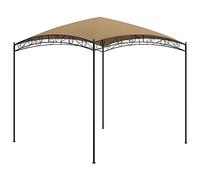 mzdioop Cenador de 3 x 3 x 2,65 m, acero topo, con lona de 180 g/m² recubierta de PA, impermeable, con protección solar y protección contra la lluvia, para jardín, terraza, barbacoa, camping