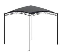 mzdioop Cenador de 3 x 3 x 2,65 m antracita con estructura de acero y lona de poliéster de 180 g/m², tienda de jardín impermeable como protección solar y protección contra la lluvia para jardín