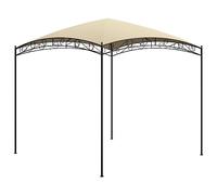 mzdioop Cenador de 3 x 3 x 2,65 m, color crema con techo revestido de PA de 180 g/m², estructura de acero, para fiestas, protección solar, protección contra la lluvia, plegable para terraza, balcón