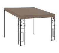 mzdioop Cenador de pared de 3 x 3 x 2,5 m, acero recubierto de polvo, con revestimiento de poliéster, plegable e impermeable, ideal como protección solar, dispensador de sombra para balcón, terraza