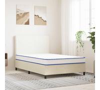 mzdioop Colchón de espuma fría con memoria de 200 x 140 x 17 cm con topper viscoelástico, colchón transpirable para cama de matrimonio y habitación de invitados, con funda