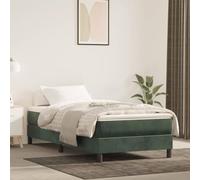 mzdioop Colchón de muelles ensacados de dureza media, 120 x 190 x 20 cm, color verde oscuro, funda de terciopelo, cómoda funda para dormir con núcleo transpirable, para cama individual, doble