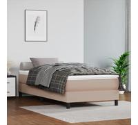 mzdioop Colchón de muelles ensacados medio con funda de piel sintética capuchino, 120 x 190 x 20 cm, núcleo de espuma fría elástica puntual, colchón transpirable para cama individual, dormitorio
