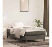 mzdioop Colchón de muelles ensacados para niños, 80 x 160 cm, funda de terciopelo gris oscuro con núcleo de espuma fría, elástica, transpirable, para habitación infantil y juvenil, cómoda funda para