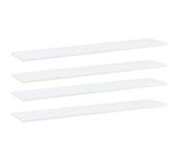 mzdioop Estantería de 4 unidades, color blanco, 100 x 20 x 1,5 cm, estantería de pared para salón, dormitorio, oficina, espacio de almacenamiento