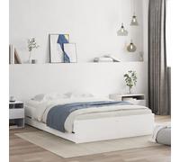 mzdioop Estructura de cama con cajones, color blanco, 135 x 190 cm, madera de madera, somier de láminas resistente, 6 cajones de almacenamiento, muebles modernos para dormitorio, ahorro de espacio