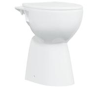 mzdioop Inodoro sin bordes, 7 cm de altura, de cerámica suave, color blanco, para renovación y sustitución, sin bordes, inodoro de pared y de pie, lavado profundo, ahorro de agua