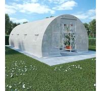 mzdioop Invernadero de 18 m², 600 x 300 x 200 cm, con ventilación, marco de acero inoxidable, 8 ventanas, puerta, resistente a la intemperie, ideal para verduras, tomates, flores, plantas, semillero