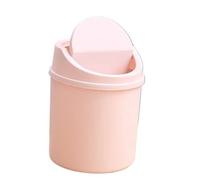 MZSKLW Cubo de Basura de Mesa Mini cubo de basura escritorio, tubo pequeño con cubierta, limpieza for dormitorio, 1 ud(Pink)