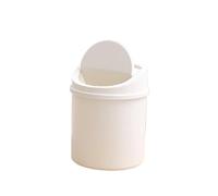 MZSKLW Cubo de Basura de Mesa Mini cubo de basura escritorio, tubo pequeño con cubierta, limpieza for dormitorio, 1 ud(White)