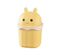 MZSKLW Cubo de Basura de Mesa Papelera for escritorio creativa, rectangular grande, con tapa de rosca, papelera sanitaria for oficina, hogar y dormitorio, 1 ud(YELLOW)