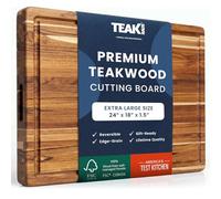 Nº 108 de Proteak/cocina tabla de cortar con surco/Junta de cocina tabla de cortar tabla de cortar/madera de teca/teca/teca/61 x 45,8 x 3,8
