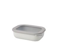Mepal - Multi Bowl Cirqula Rectangular - Recipientes para Alimentos con Tapa - Adecuado como Fiambrera Hermética para Frigorífico, Microondas y Congelador - Tapers para Comida - 1000 ml - Nordic white