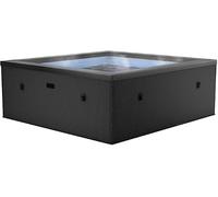 N NETSPA - SPA - Celestia - Semirígido Cuadrado 6 plazas - SP-CLS6-CB - Construcción portátil de Espuma, calefacción integrada y Cobertura ecológica - Volumen 1100 - Ø180 x 70 cm - Negro