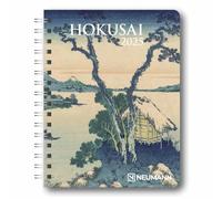 N NEUMANNVERLAGE Hokusai - Agenda 2025, 16,5 x 21,6 cm, calendario de bolsillo con doce páginas de imágenes y páginas de notas, planificador extraíble, vista general anual y mensual y calendario