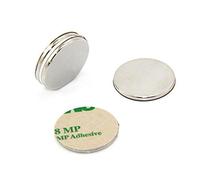 N42 Magnet Adhesivo de Neodimio Para Artes, Manualidades, Fabricación de Modelos, Bricolaje, Pasatiempos Y Embalaje - 25mm de Diámetro x 2mm de Espesor - 3.5kg - Sur - Paquete de 4