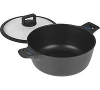 N8WERK: Olla de cocción con indicador de temperatura, diámetro de 28 cm, 6 litros. Tapa con indicador de temperatura y borde de silicona. Sellado Ilag Ultimate de 3 capas. Compatible con todos los tip