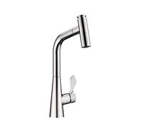 NABER Armatur UMORE 2, cromada, con caño extensible / Grifo de cocina / Monomando