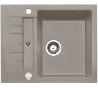 Naber, lavabo encastrado modelo Corto 615, para mueble de 50 cm de ancho, color granito "concrete", referencia 1106086