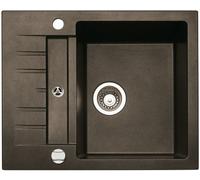 Naber, lavabo encastrado modelo Corto 615, para mueble de 50 cm de ancho, color granito espresso, referencia 1106082