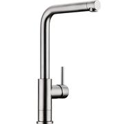 NABER Mezclador monomando Arco 5, grifo para ventanas de baja presión, con acabado en acero inoxidable y caño fijo
