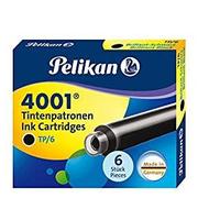 Pelikan Cartuchos para pluma estilográfica 4001 TP/6 Negro Caja 6
