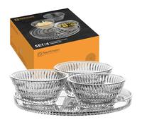 Nachtmann Juego de vajilla Ethno 105766 cristal 4 piezas (1 plato, 3 cuencos) apta para lavavajillas
