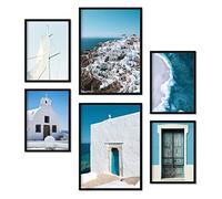 Nacnic - Conjunto 6 Pósters Fotografía Islas Griegas - Láminas Impresión Arte Mural Verano en Grecia - Decoración Hogar - Tamaños A3 y A4. Sin marco